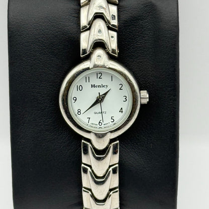 Henley Ladies Quartz Watch White Dial Silver Tone Bracelet Japan Working 21mm