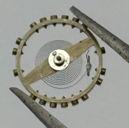 FHF 60 Balance Wheel Complete And Spring 6/8''' 200 M Watch Movement Parts NOS