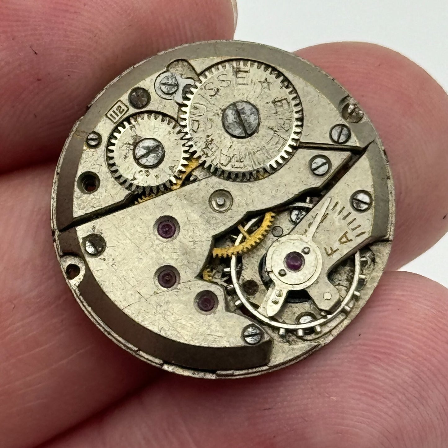 23.6mm Ebel Fab Suisse Cal 118 Manual Wind Swiss Watch Movement Vintage PARTS