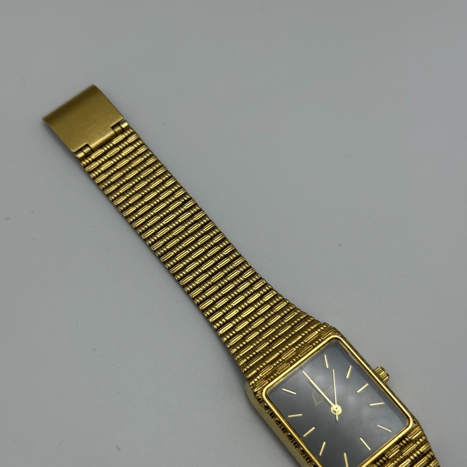 Limit Ladies Quartz Watch Black Dial Gold Tone Bracelet 24mm PARTS REPAIR