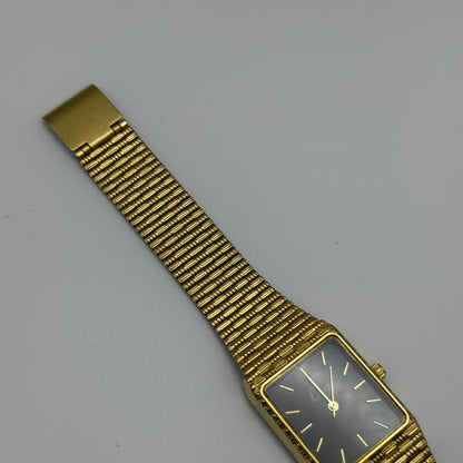 Limit Ladies Quartz Watch Black Dial Gold Tone Bracelet 24mm PARTS REPAIR