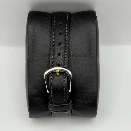 Pulsar Ladies Quartz Watch Date Dial Diamond Markers Leather Strap Working 27mm