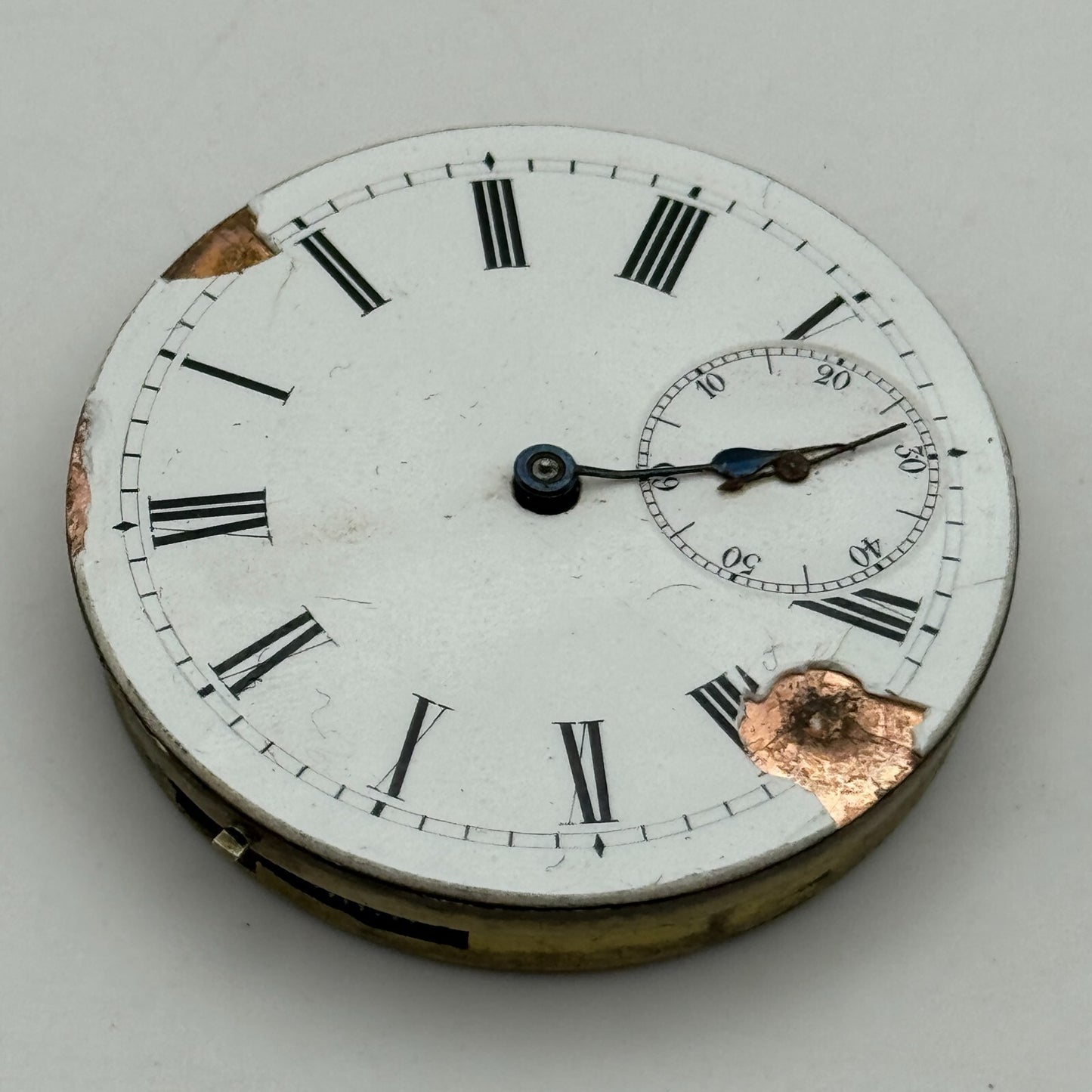 42.7mm Unidentified Antique Key Wound Pocket Watch Movement PARTS SPARES REPAIRS