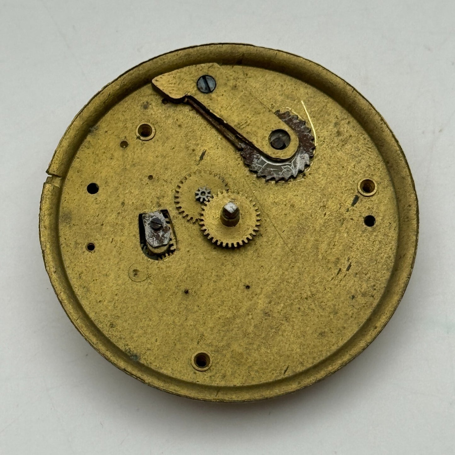 47.6mm Antique Railway Timekeeper Key Wound Pocket Watch Movement PARTS REPAIR