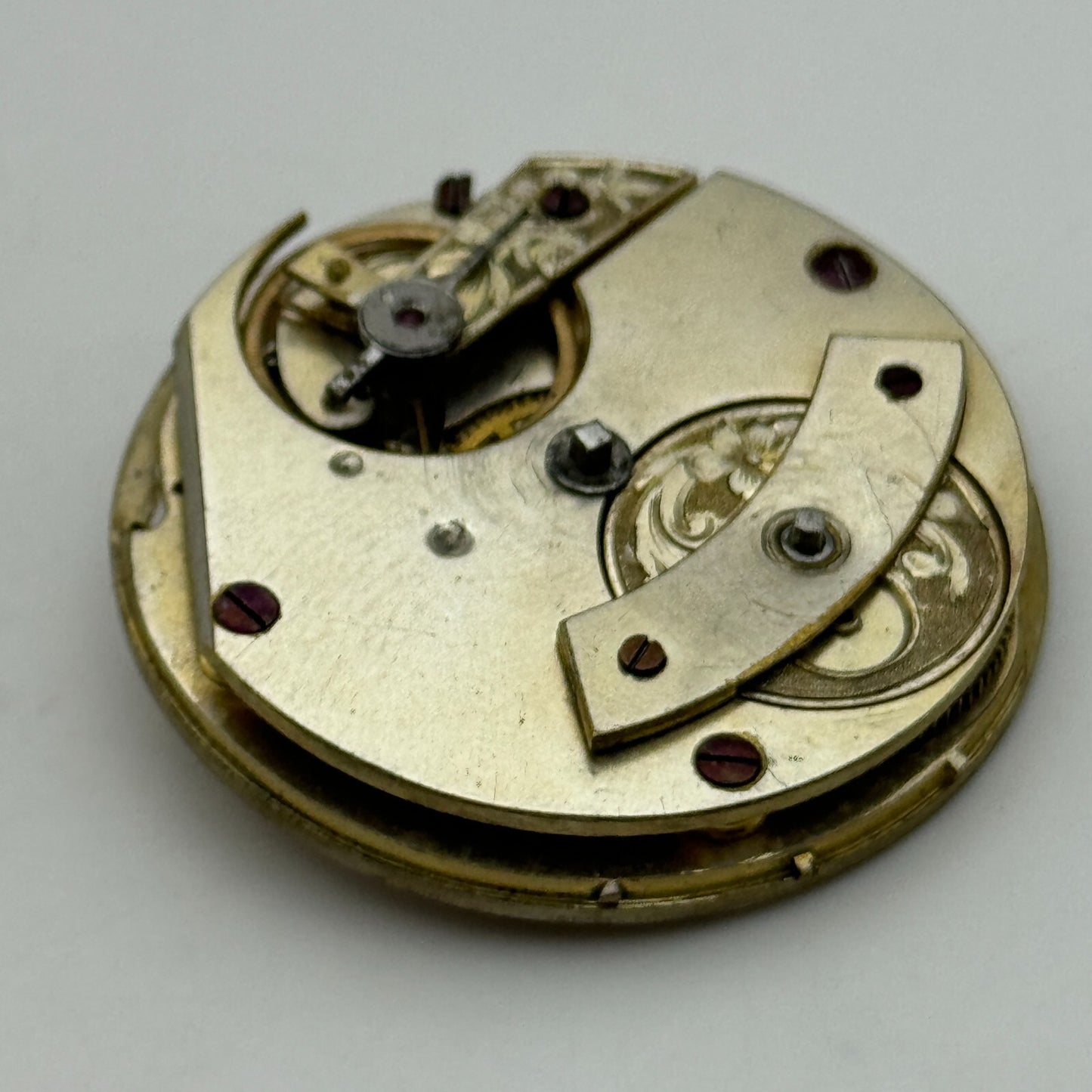 40.9mm Antique Unique Interesting Pattern Key Wound Pocket Watch Movement PARTS