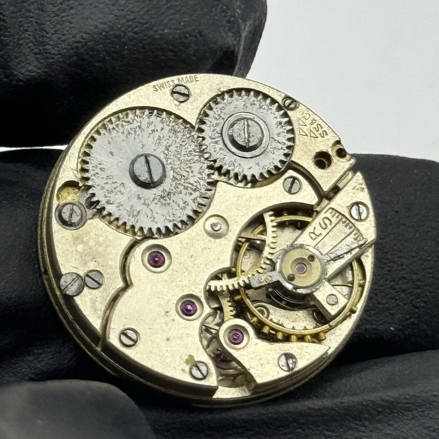 23.5mm Stauffer S S & Co Military Dial Movement Hands Swiss Parts Repair