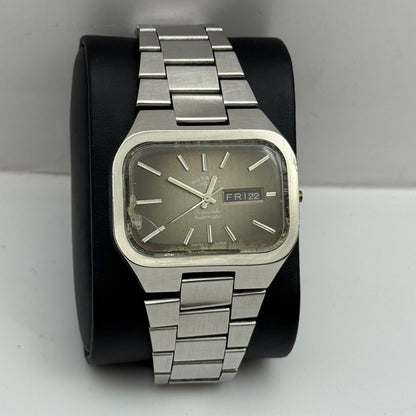 38mm Men’s Rare Vintage Rotary TV Case Automatic Swiss Date Watch PARTS REPAIR