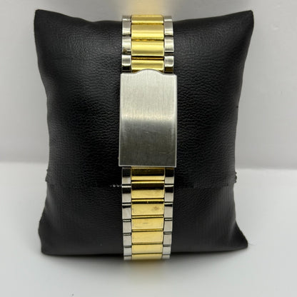 Citron EX Men's Quartz Watch White Dial Two-Tone Bracelet Japan Working 36mm