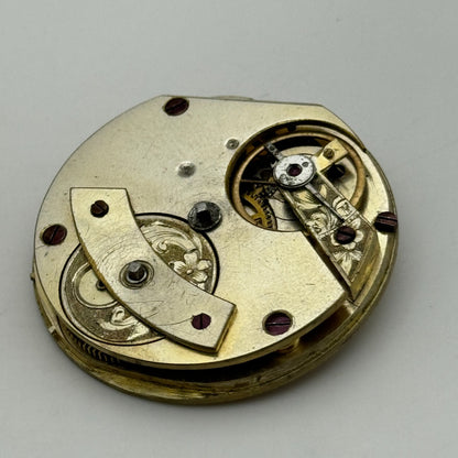 40.9mm Antique Unique Interesting Pattern Key Wound Pocket Watch Movement PARTS