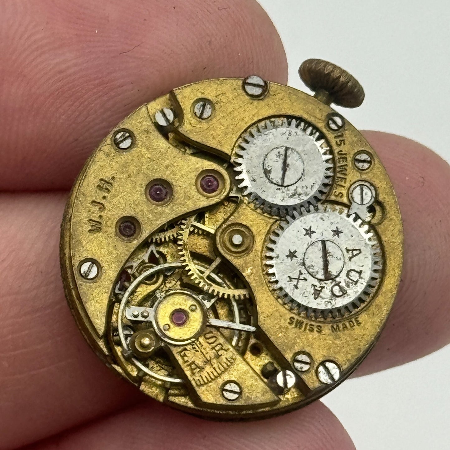 23.6mm Audax W.J.H. ETA 15 Jewels Balance Ok Manual Wind Watch Movement PARTS