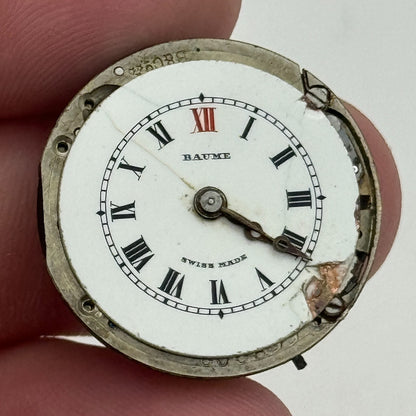 23.6mm Baume B & Co 15 Jewels Trench Watch Movement Manual Wind Swiss PARTS
