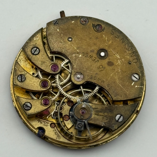 Longines 13.34 Trench Watch Movement B&Co Manual Wind Vintage Swiss Parts 29.6mm