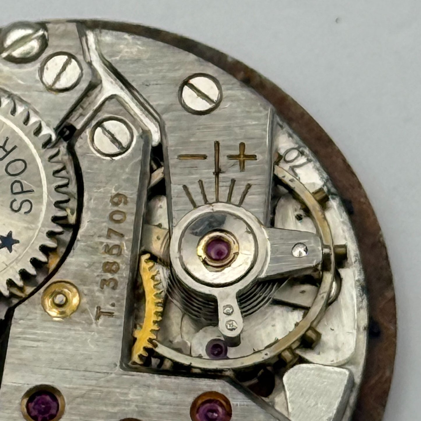 FHF 70 Rone Sportsmans 1046 Watch Movement Manual Wind Vintage Parts 23.5mm