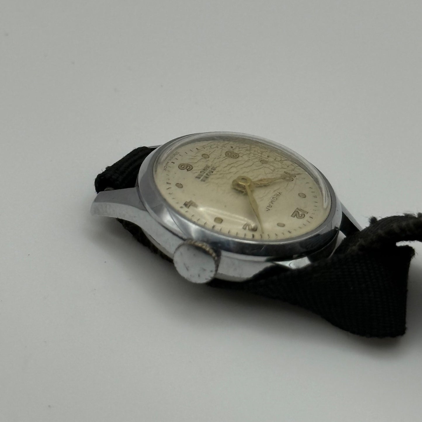 21mm Vintage Yeoman 15 Rubis Ladies Art Deco Fabric Strap Manual Watch PARTS