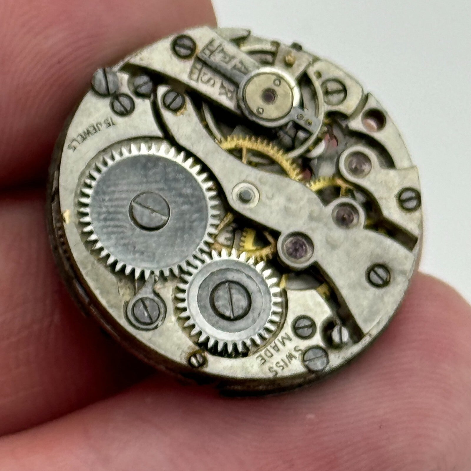 23.8mm Enicar AR Balance Intact Manual Wind 15 Jewels Watch Movement PARTS SPARE