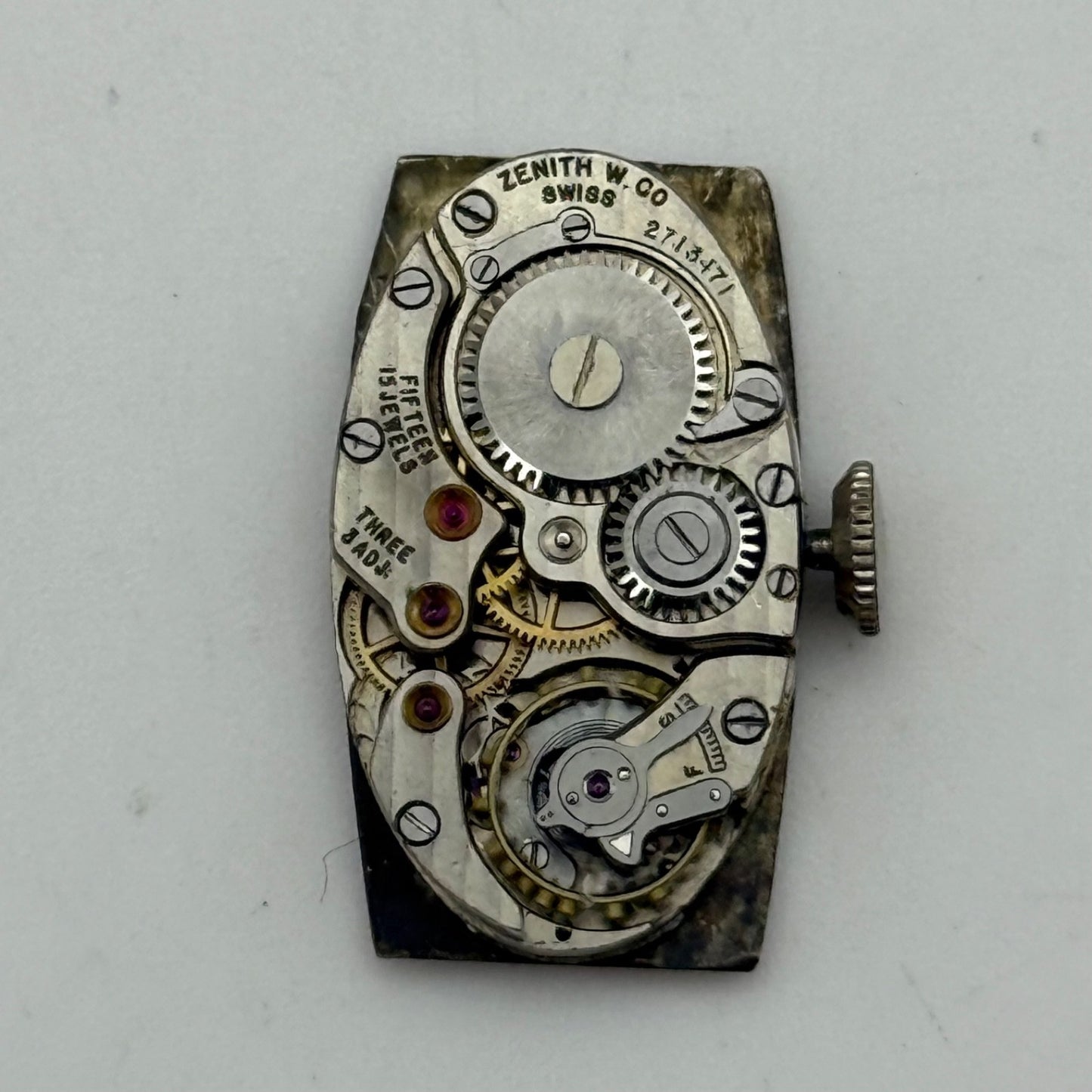 Running Vintage Zenith Tilden Thurber High Grade Oval Tank Watch Movement Manual