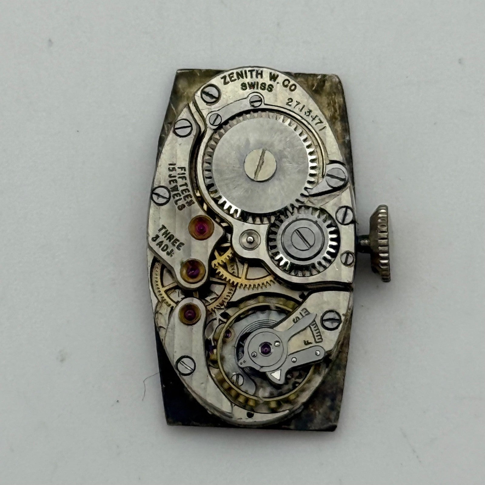 Running Vintage Zenith Tilden Thurber High Grade Oval Tank Watch Movement Manual