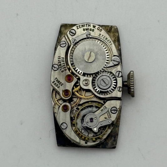 Running Vintage Zenith Tilden Thurber High Grade Oval Tank Watch Movement Manual