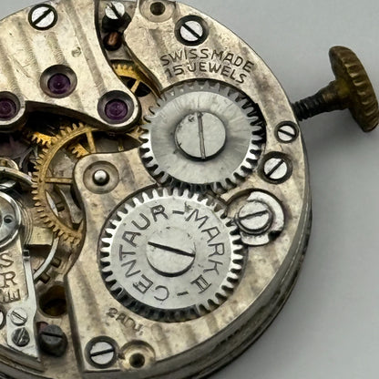 Centaur Mark II Watch Movement Running Manual Wind Vintage Parts Repair 23.6mm