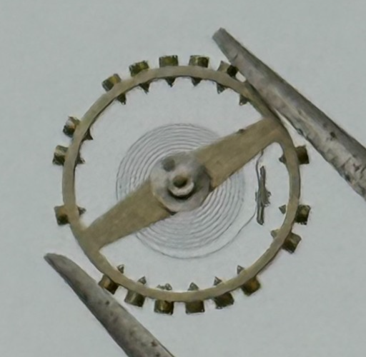 FHF 60 Balance Wheel Complete And Spring 6/8''' 200 M Watch Movement Parts NOS