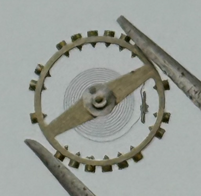 FHF 60 Balance Wheel Complete And Spring 6/8''' 200 M Watch Movement Parts NOS