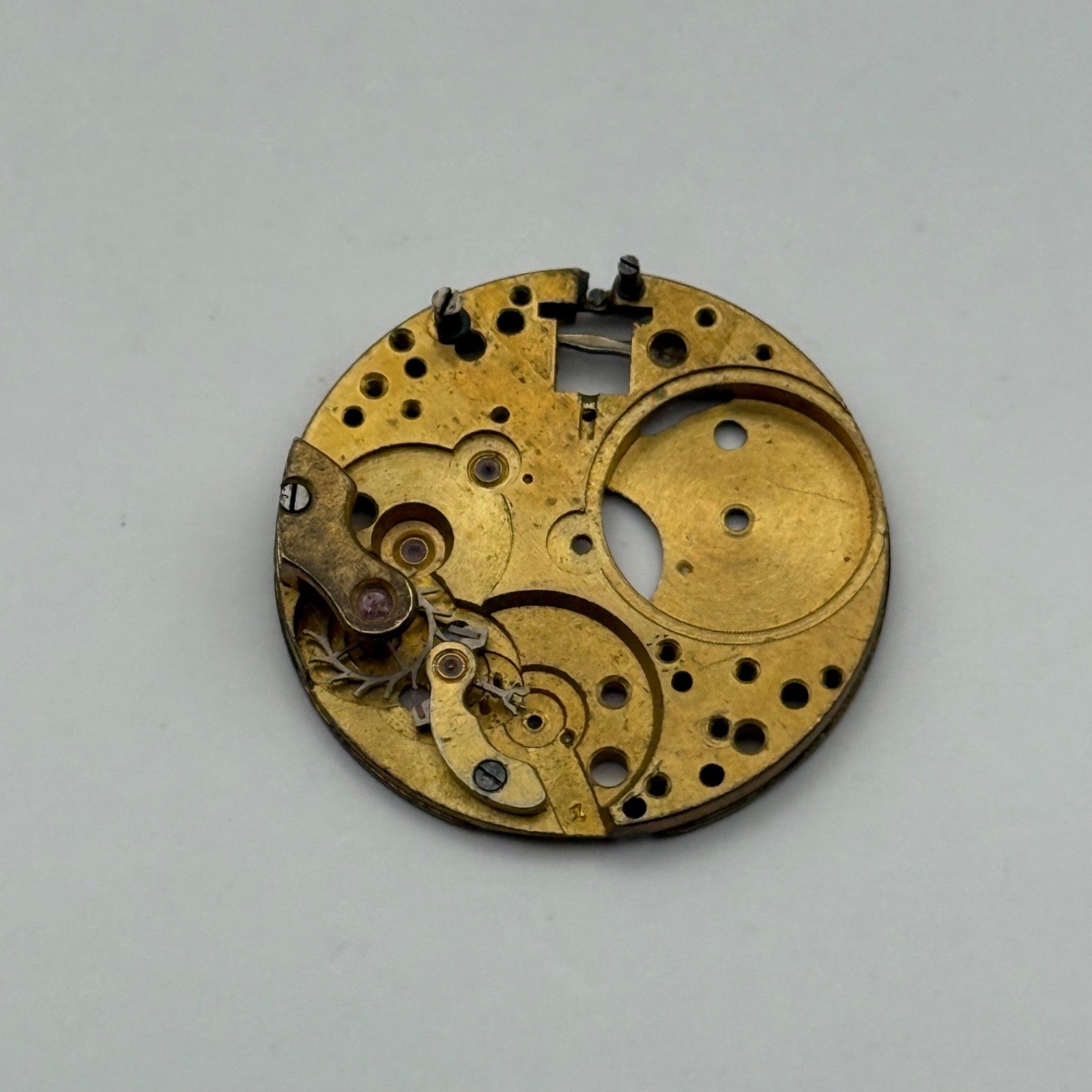 AS 340 Watch Movement Manual Wind Vintage Swiss Incomplete Parts Repair 23.5mm