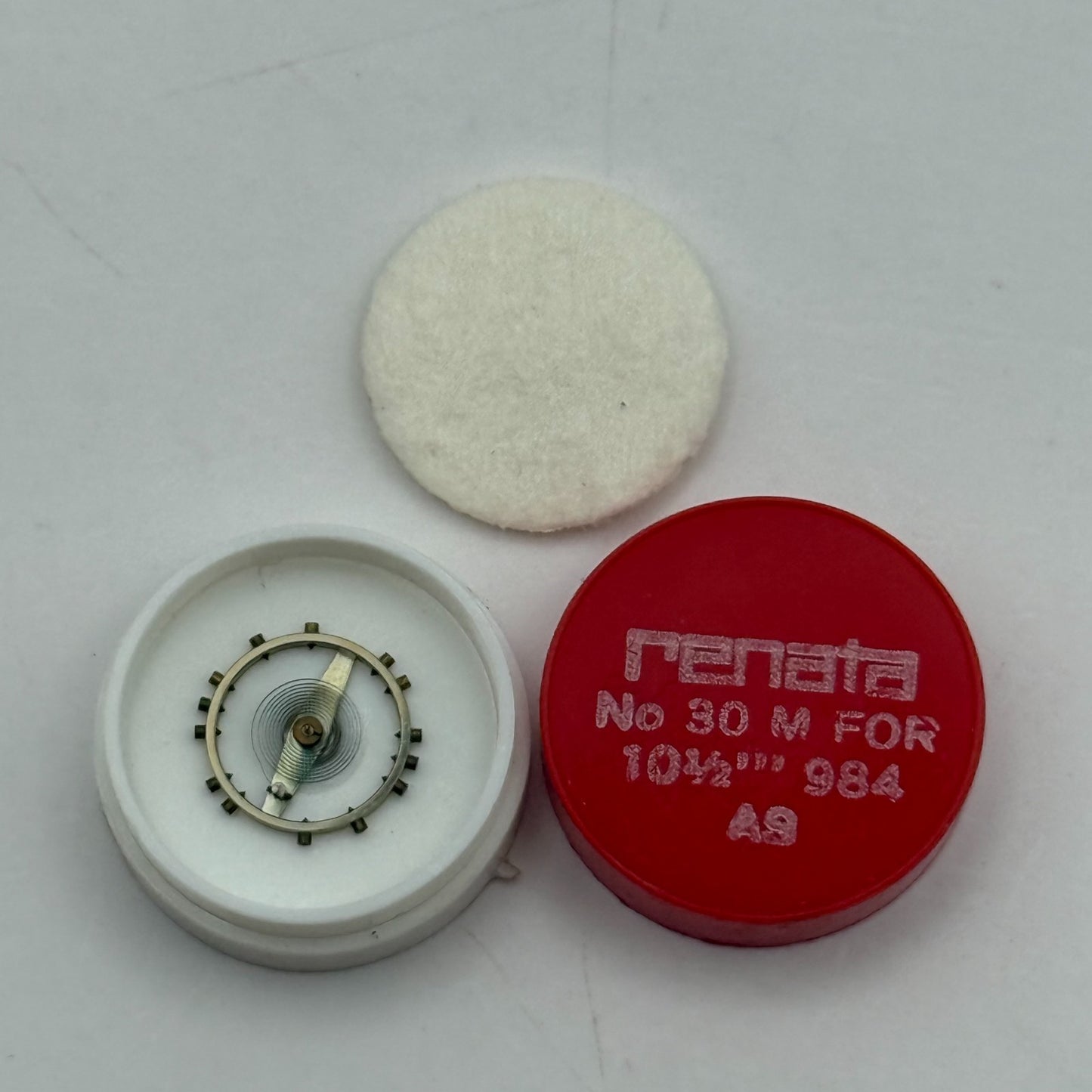 AS 984 Balance Wheel Complete And Spring 10 1/2''' 30 M Watch Movement Parts NOS