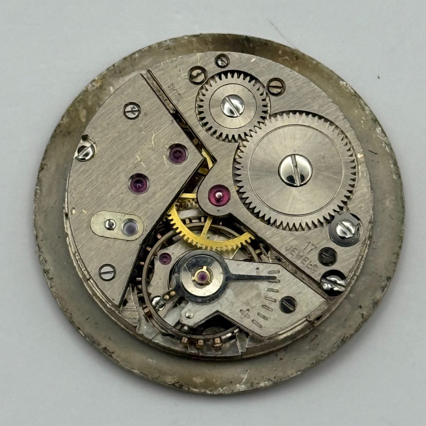 FEF 190 Watch Movement Garrard Manual Wind Vintage Swiss Parts Repair 23.5mm