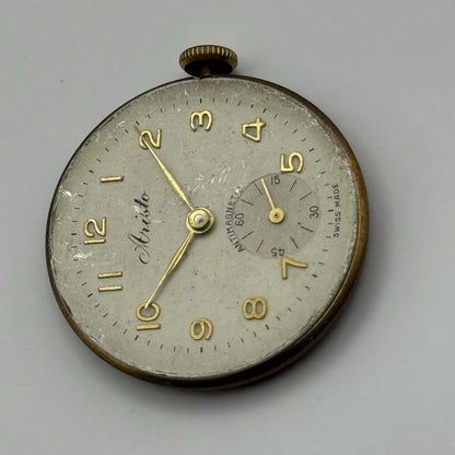 AS 1002 984 Watch Movement Aristo Manual Wind Vintage Swiss Parts Repair 27.7mm