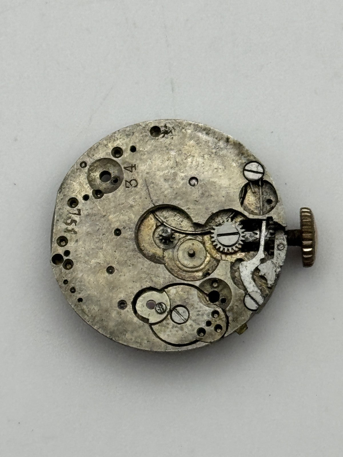 20.5mm Vintage Interesting unidentified Manual Wind Swiss Watch Movement REPAIR