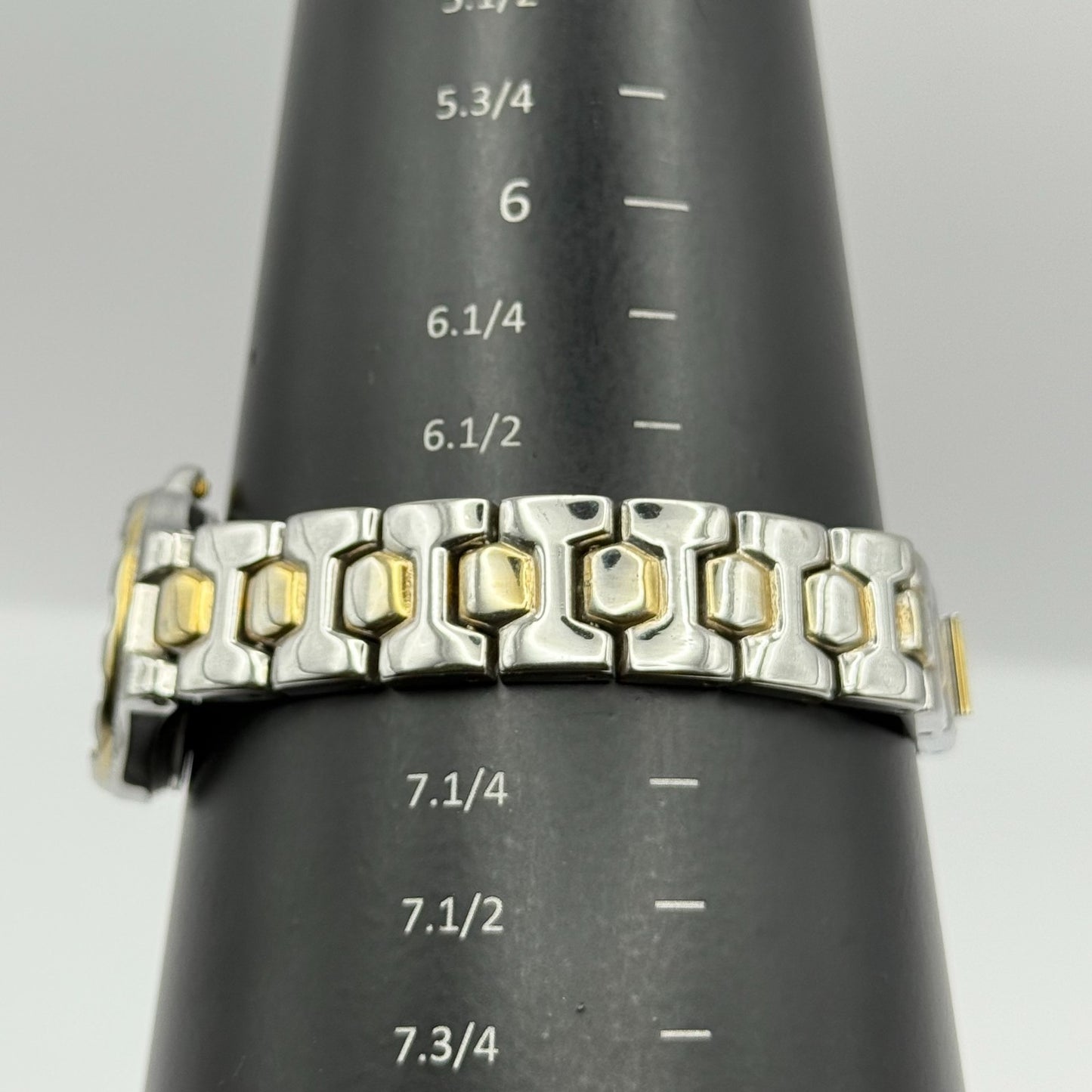 LS Louis Santini Ladies Quartz Watch Two Tone Bracelet Japan Working 24mm