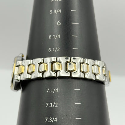 LS Louis Santini Ladies Quartz Watch Two Tone Bracelet Japan Working 24mm