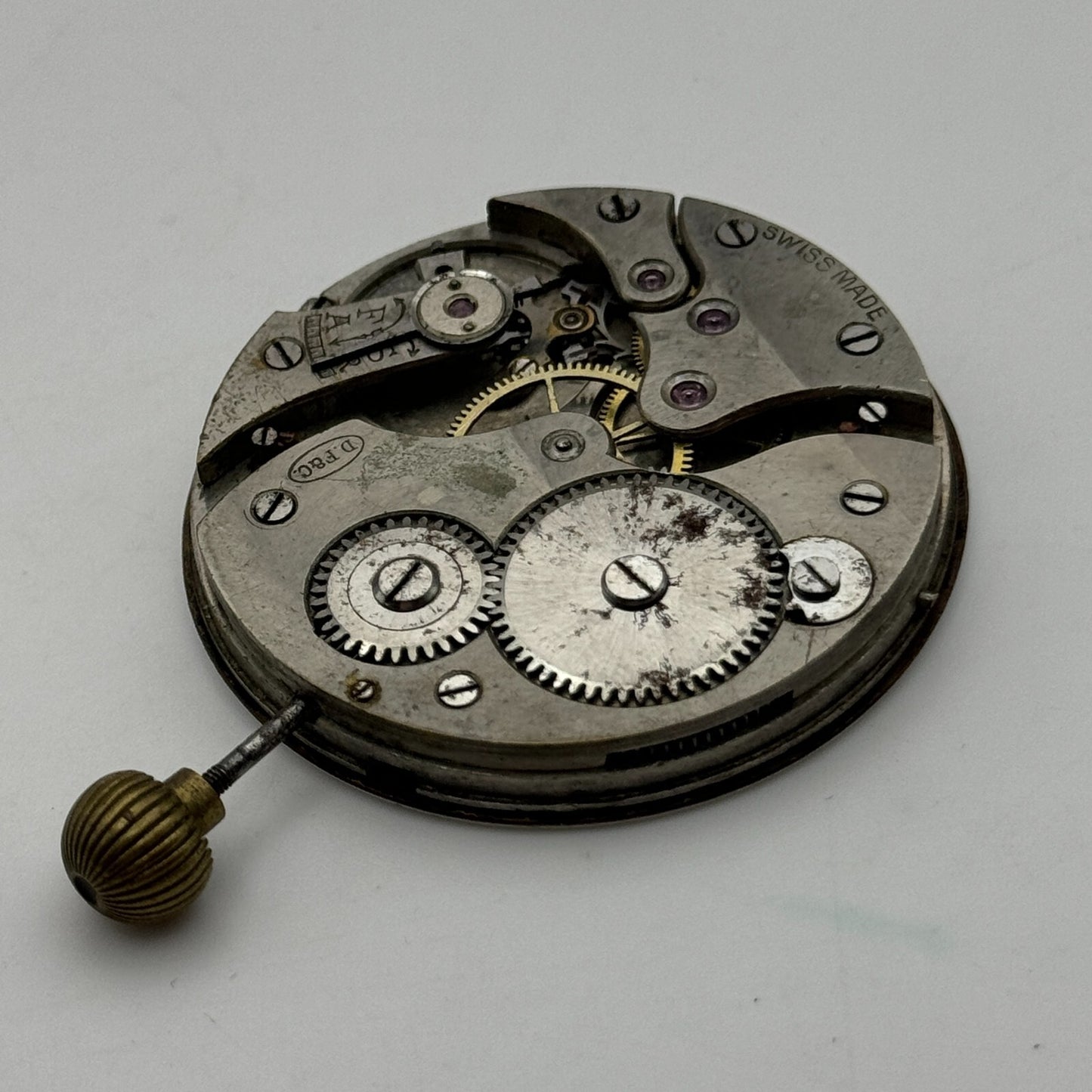 42.9mm Open Face E Grimes & Co Dimier Freres & Cie DF&C Pocket Watch Movement