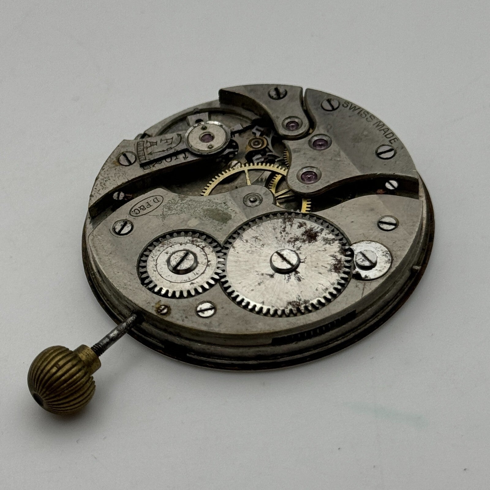 42.9mm Open Face E Grimes & Co Dimier Freres & Cie DF&C Pocket Watch Movement