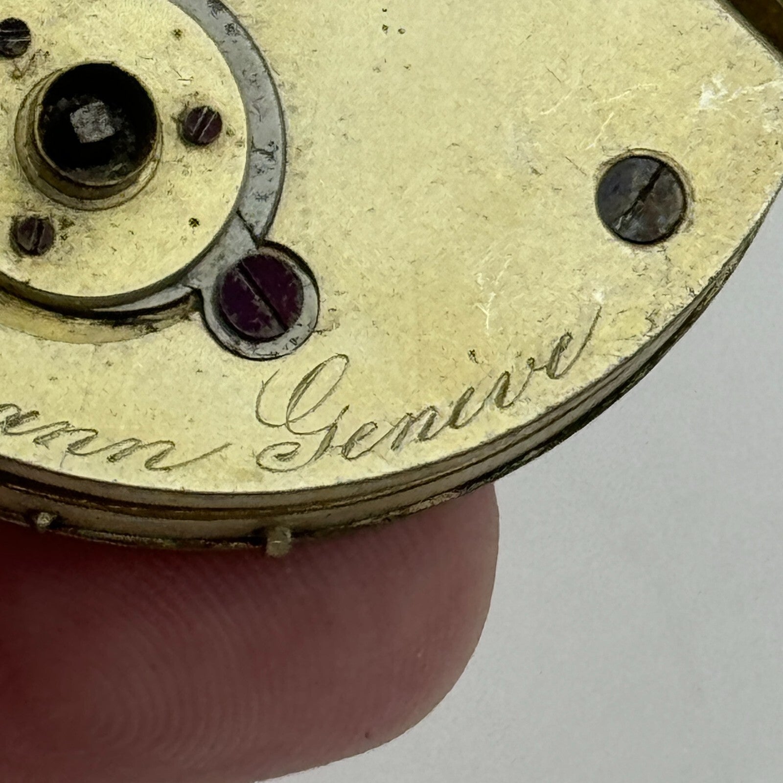 40.7mm Antique Nordmann Geneve Key Wound Pocket Watch Movement PARTS REPAIR