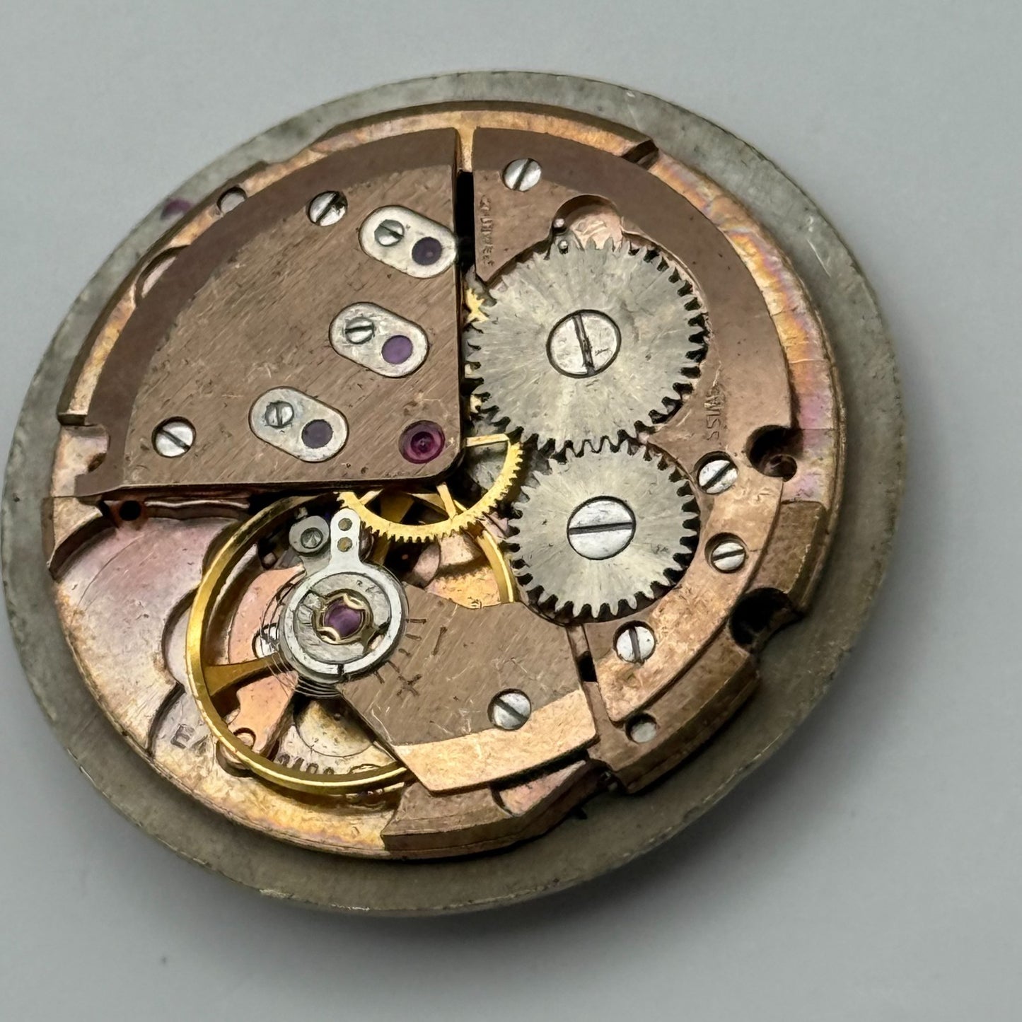 ETA 2408 Date Watch Movement The Angus Manual Wind Vintage Parts Repair 25.9mm