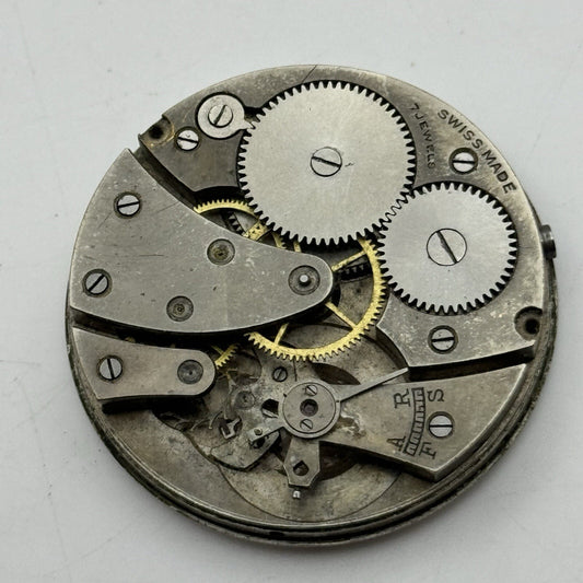 42.9mm Manual Wind Federal Porcelain Dial Pocket Watch Movement FOR PARTS