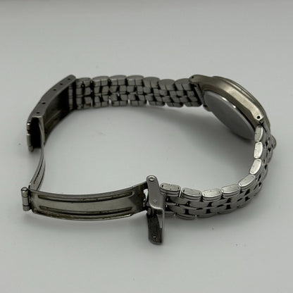 Accurist Ladies Quartz Watch Black Dial Silver Tone Bracelet Japan Working 27mm