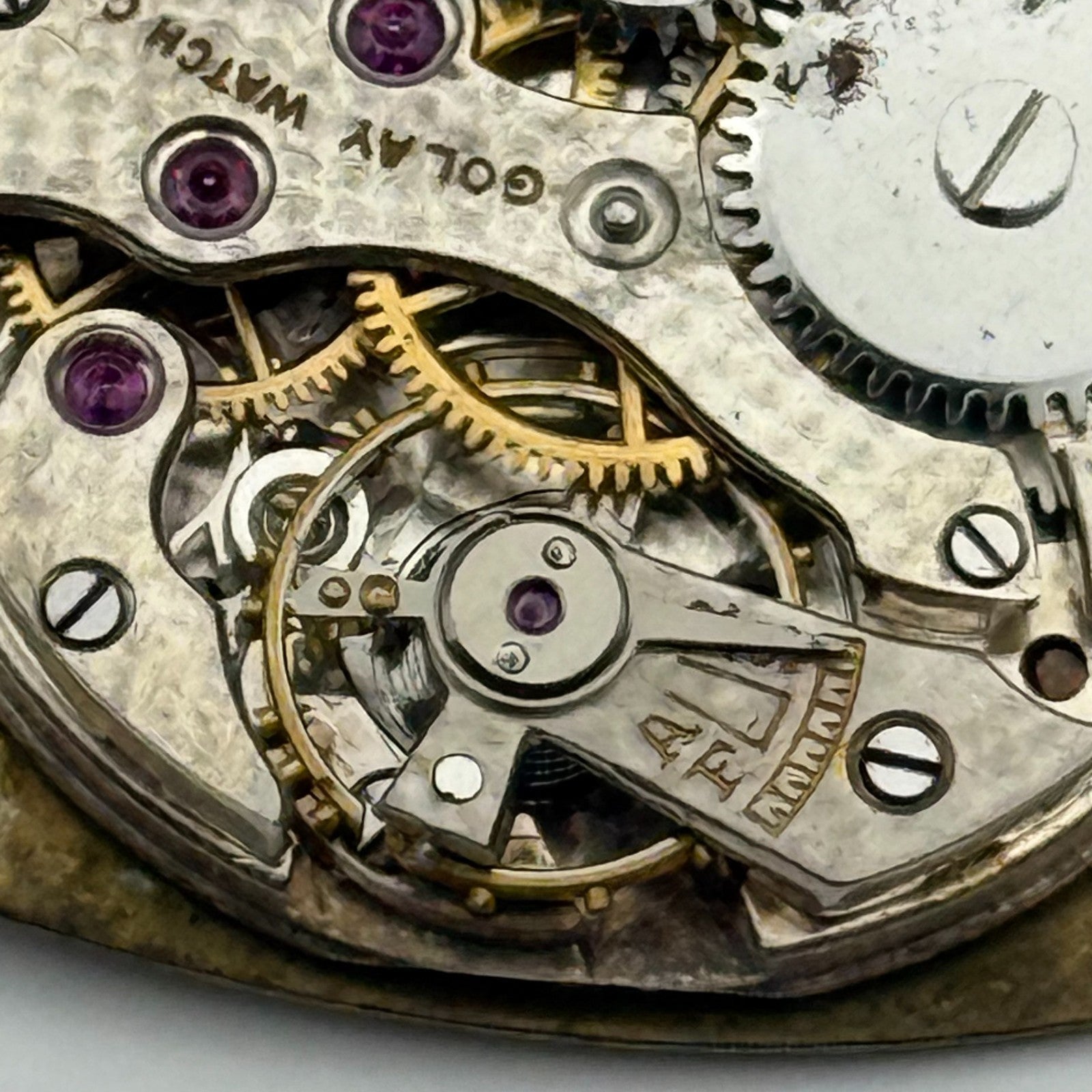 Art Deco Golay Watch Co Watch Movement Manual Wind Vintage Parts Repair 21.4mm