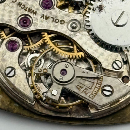 Art Deco Golay Watch Co Watch Movement Manual Wind Vintage Parts Repair 21.4mm
