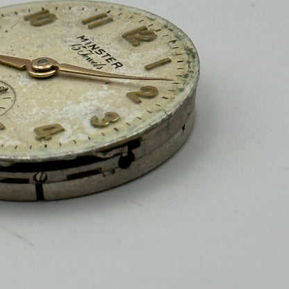 AS 1002 984 Watch Movement Minster Manual Wind Vintage Swiss Parts Repair 24mm