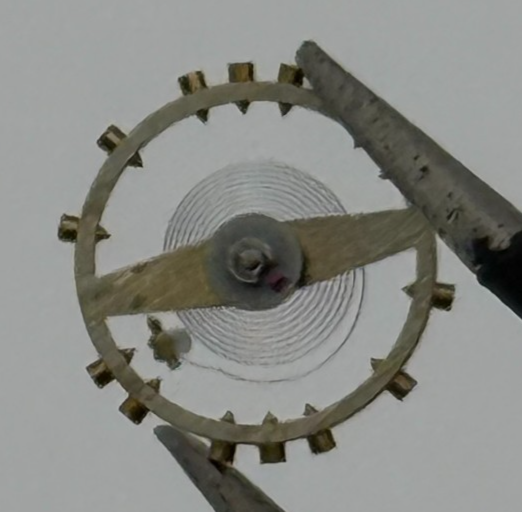 AS 970 Balance Wheel Complete And Spring 28 M Watch Movement Parts NOS