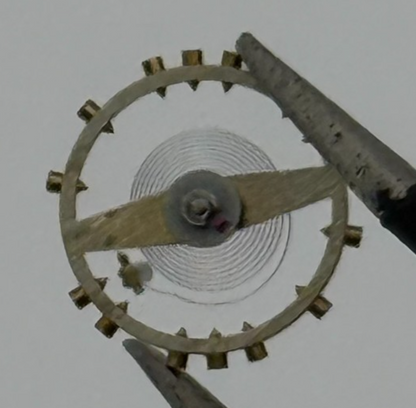 AS 970 Balance Wheel Complete And Spring 28 M Watch Movement Parts NOS