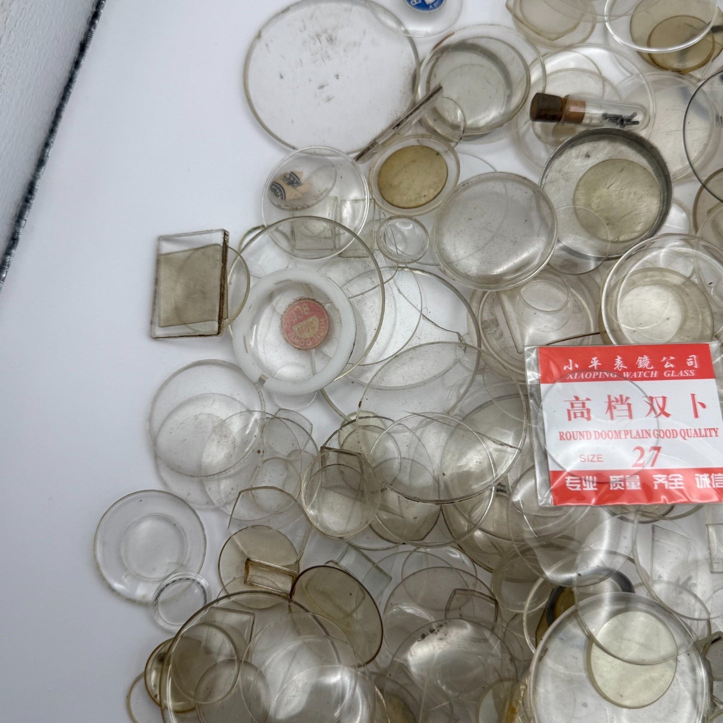 Bundle Of Mixed Wristwatch Pocket Watch Crystals New / Used Joblot Spares Repair