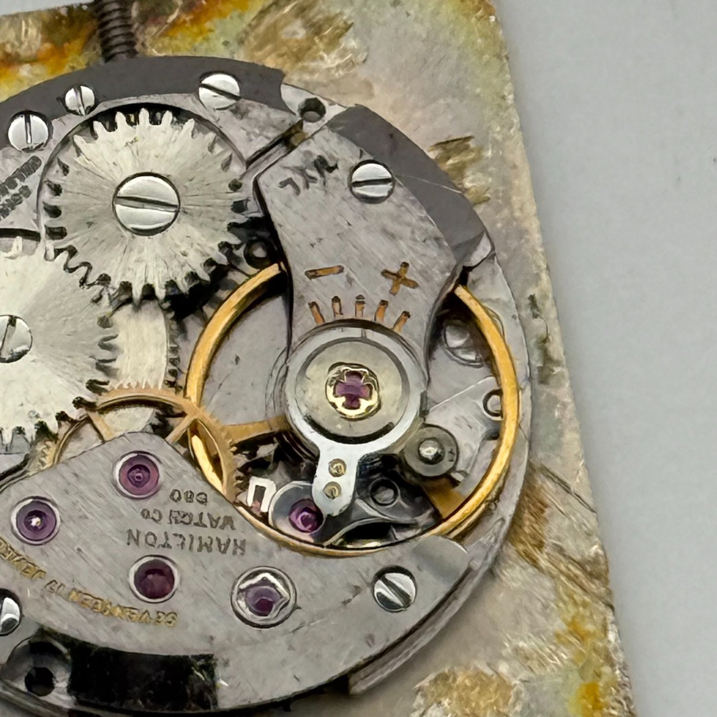 Hamilton C80 Watch Movement Manual Wind Vintage Swiss Parts Repair Spares 17.4mm