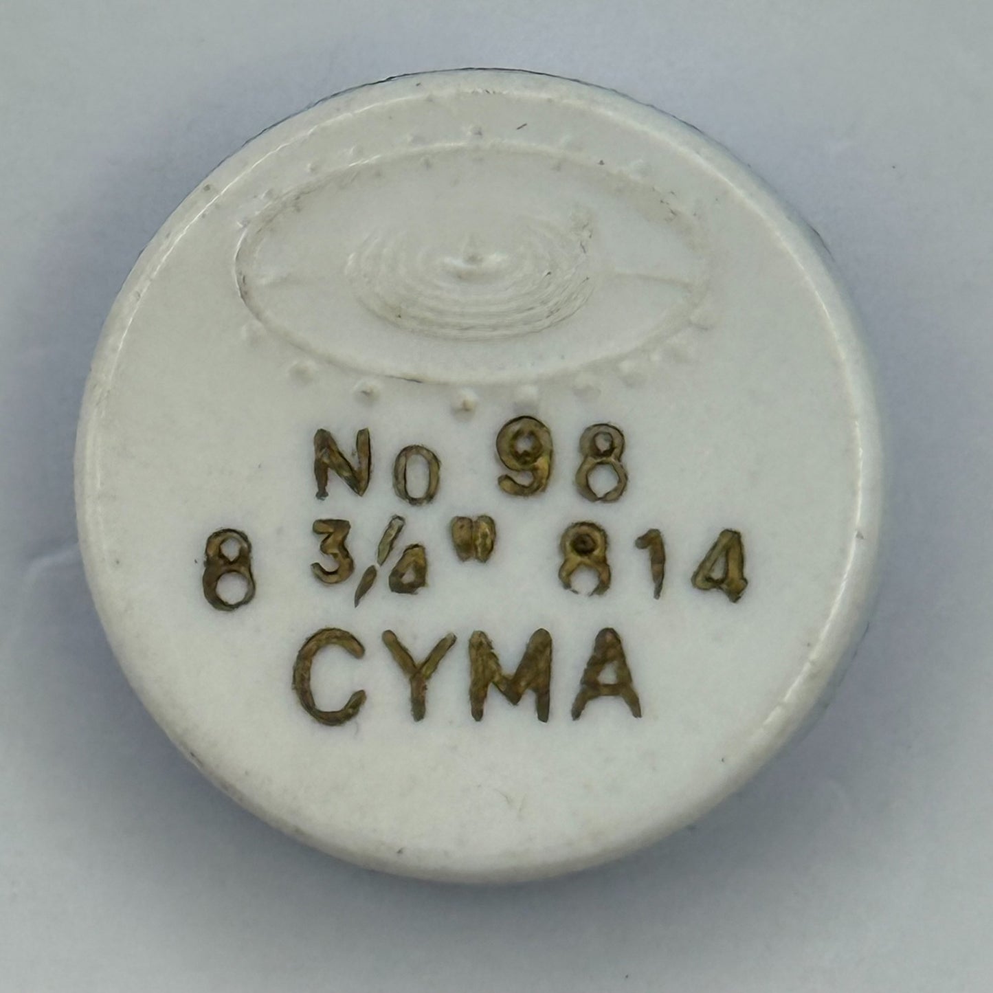 Cyma 814 Balance Complete 8 3/4''' Renata 98 Watch Movement Parts Vintage NOS