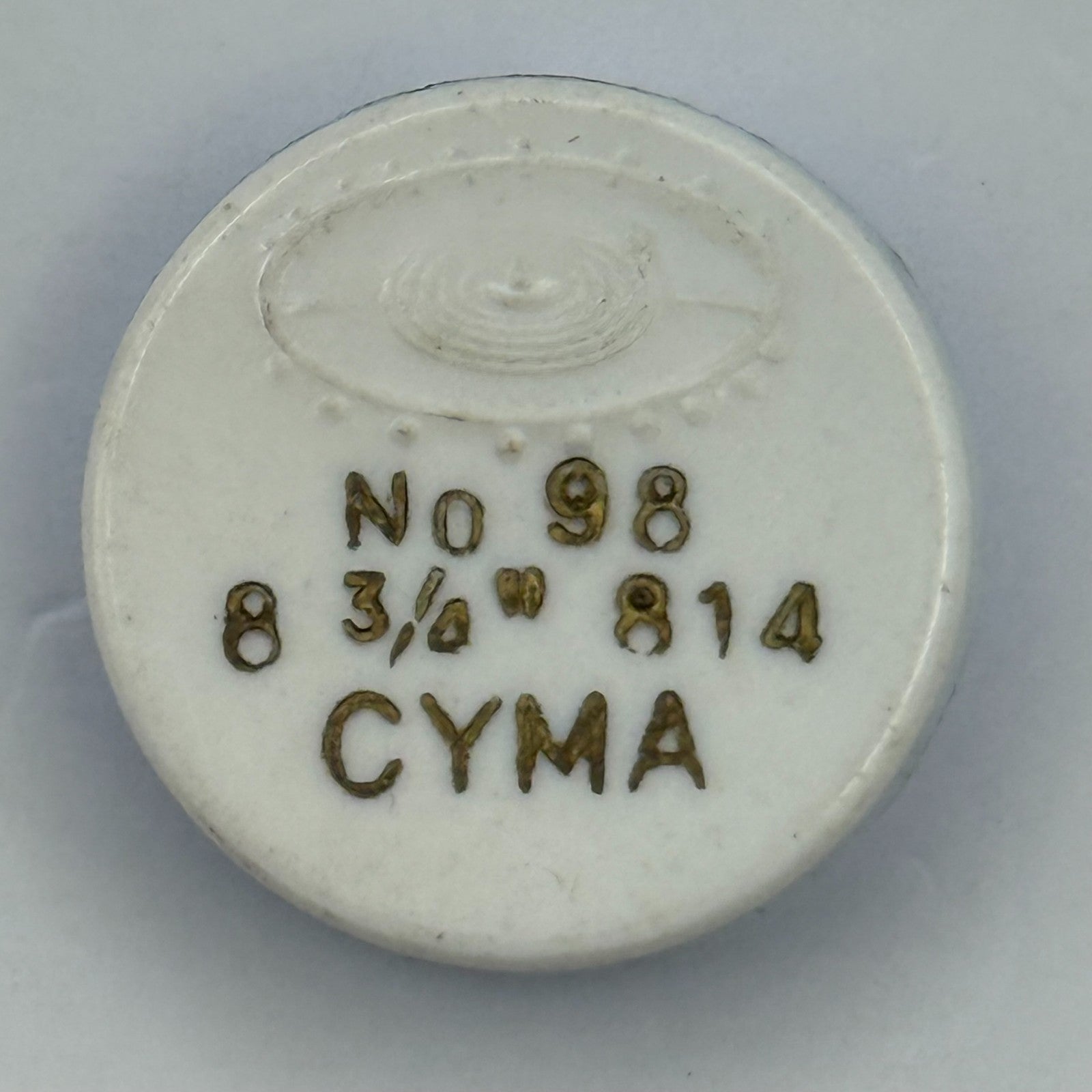 Cyma 814 Balance Complete 8 3/4''' Renata 98 Watch Movement Parts Vintage NOS