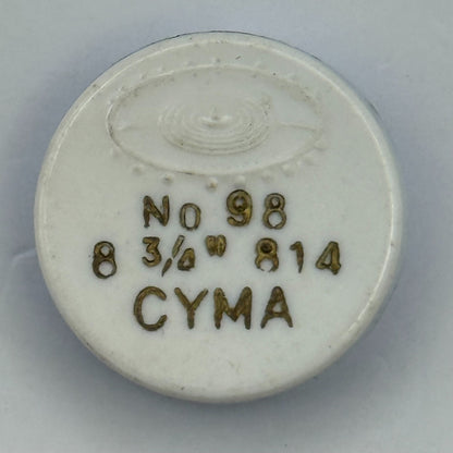 Cyma 814 Balance Complete 8 3/4''' Renata 98 Watch Movement Parts Vintage NOS