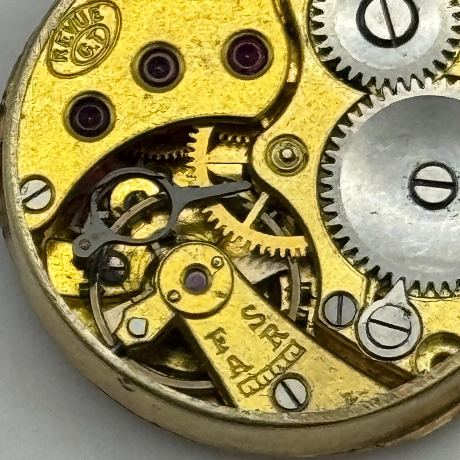 19.9mm Revue GT Cal 42 Manual Wind Watch Movement Swiss Vintage PARTS SPARES