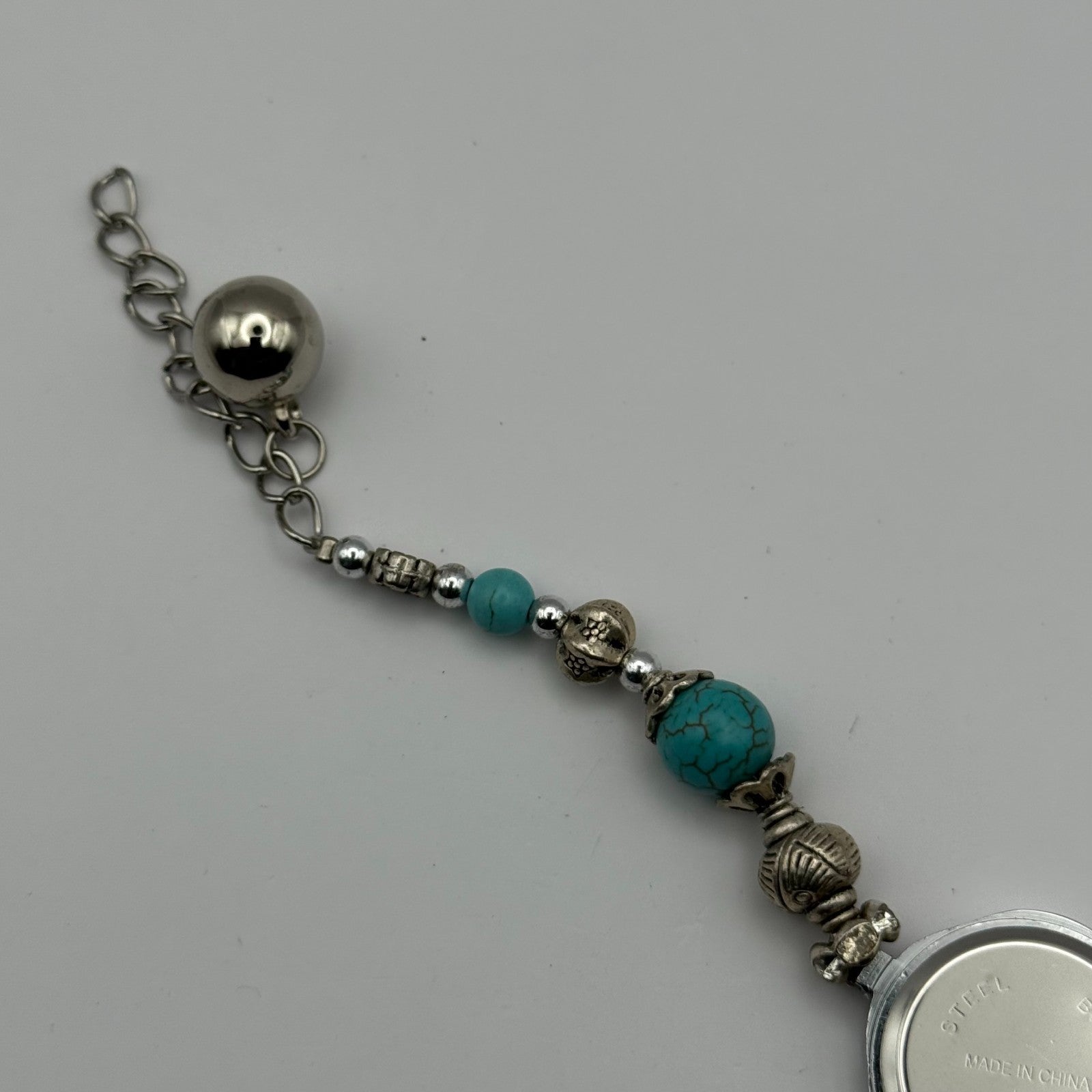 YLQ Ladies Quartz Watch Crystal Accents Beaded Design Bracelet Working 25mm